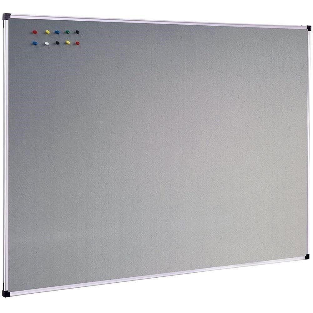 XBoard Large Grey Fabric Bulletin Board  48 x 36