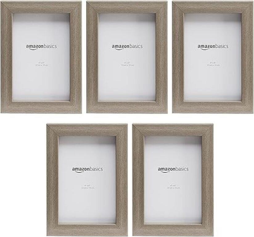 Amazon Basics Photo Picture Frame - 4" x 6", Barnw