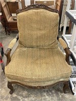 Sherrill Upholstered Carved Arm Chair