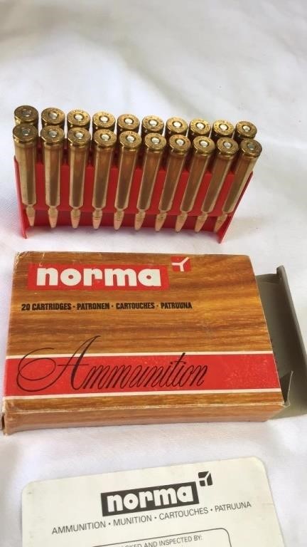 308 Norma mag 20 cartridges.