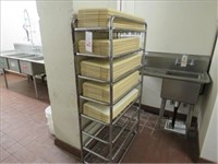 LOT, MEAT TRAYS W/THIS RACK