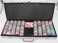 POKER CHIP SET WITH PLAYING CARDS
