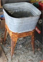 Wheeling steel tub stand with single galvanized