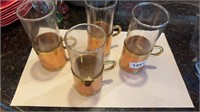 Copper and glass drinkware