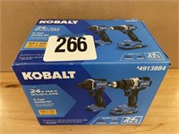 KOBALT 24V - 2 DRILL COMBO KIT W/ BATT/CHGR/BAG