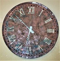 Oversized Shabby Metal Wall Clock