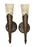 Gothic Style Torch Wall Sconce, Pair
