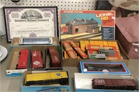 Vintage train lot - assorted train cars as well as