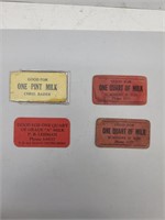 Vintage milk coupons