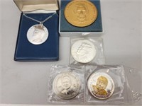 Presidential Coins, Necklace  & Churchill