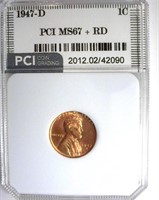 1947-D Cent PCI MS-67+ RD LISTS FOR $3000