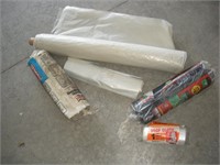 Various Rolls of Plastic Sheeting