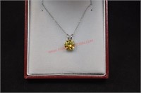MATCHING YELLOW SAPPHIRE SOLITAIRE NECKLACE