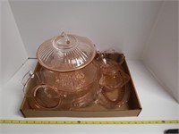 Vintage Pink Glass Dishes