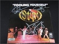 STYX BAND SIGNED ALBUM COVER WITH COA