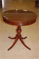 Clawfoot Antique Table with Drawer & Glass Top