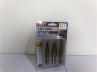 Step drill bit set