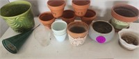 PLASTIC AND CLAY POTTERY FOR PLANTS