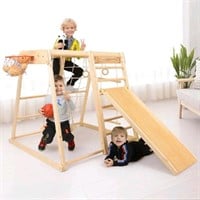 Ogelo Indoor Playground Toddler Wood Playset 9-in-