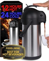 2.2L/74Oz Stainless Steel Thermal Coffee Carafe -