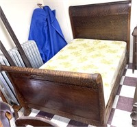 Antique waterfall bed, full size