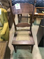 Vintage cane bottom side chair