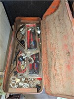 Toolbox with many battery cable parts/pieces