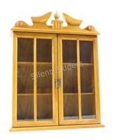 Carved Colonial Style Wall Display Cabinet, 19"