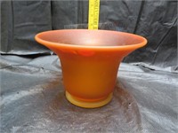 Vintage Tiffin Satin Amberina Watermelon Vase