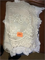 Doileys and lace and linens