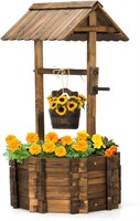 Wishing Well Planter  Solid Fir  Garden Decor