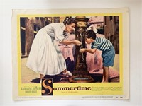 Summertime original 1955 vintage lobby card