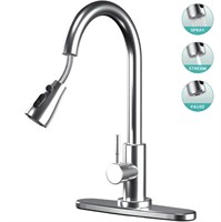 B722  ZFITEI Kitchen Faucet, Brushed Nickel Pull D