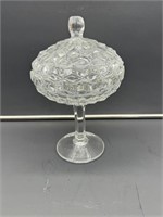 American Fostoria covered tall candy dish