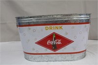 Coca-Cola metal ice bucket , 16.5 X 9 X 9.25"H