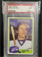 PSA Graded Carlton Fisk Baseball Card Mint 9