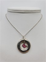 Birks, Sterling Silver Pendant With Chain