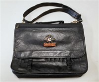 Budweiser Black Leather Briefcase Like New
