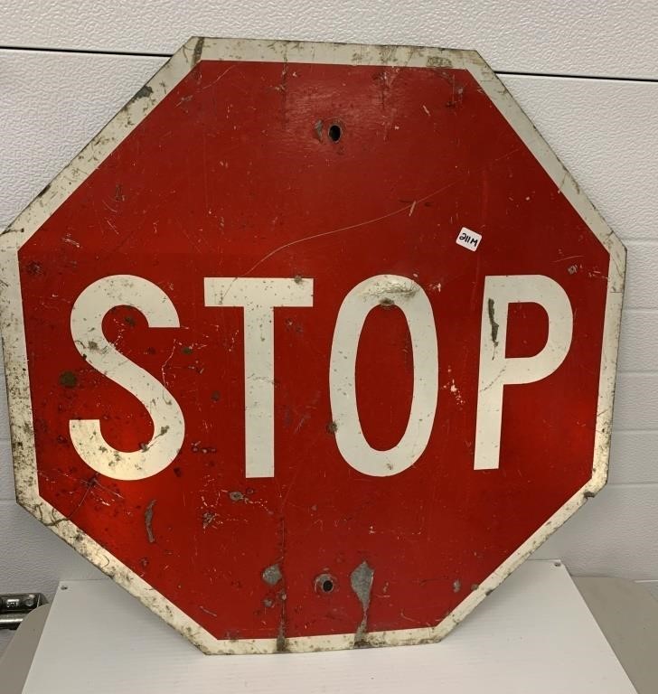 Steel Stop Sign (NO SHIPPING)