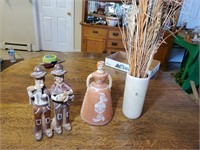 Vintage Vase and Figurines