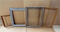 OLD Barn Wood Frame with Glass - (3) Wooden