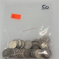 50- Silver Roosevelt Dimes