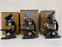 Cooke, Troughton, and Simms Microscopes with Cases