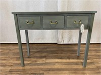 Green Wash 3 Drawer Entry Table