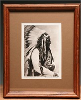 1992 Leib Archives Sitting Bull Framed Photograph