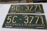 US Forces in Germany License Plates 1955
