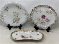 -2 plates marched Germany and 1 celery dish