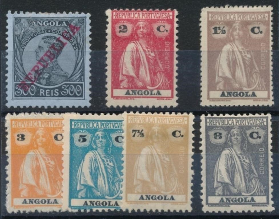 ANGOLA #112, #121-123, #125-126, #141 MINT FINE-VF