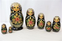Signed Set 7 Russian Matryoshka Nesting Dolls