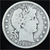 1906 Barber Half Dollar - VG